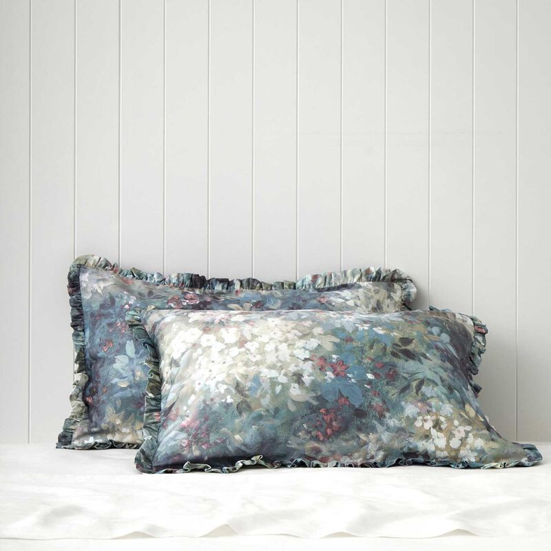 Wallace Cotton Petal Mirage Frill Pillowcase Set image number 1